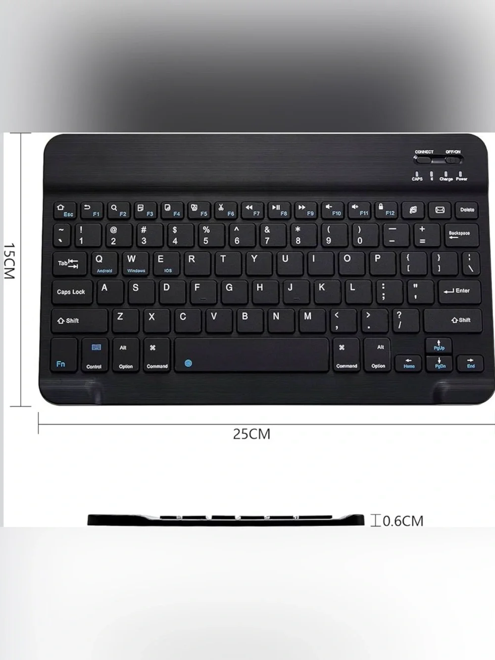 Wireless Bluetooth Tablet Keyboard Case - Black